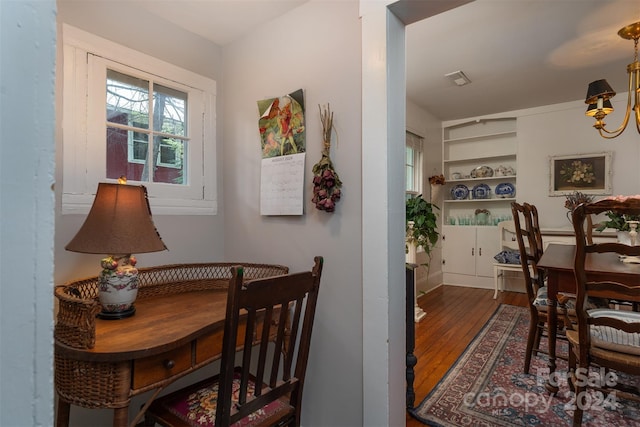 404 Montreat Rd, Black Mountain, NC 28711 - dining area with hardwood / wood-style flooring