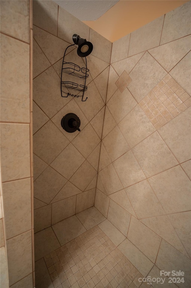 bathroom with tiled shower