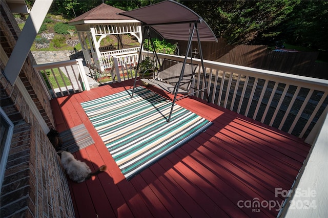 view of wooden deck