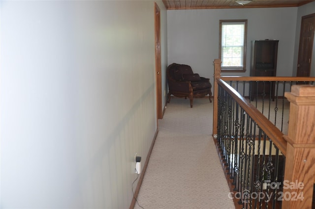 120 Old Belwood Rd, Lawndale, NC 28090 - hallway with an upstairs landing and carpet floors
