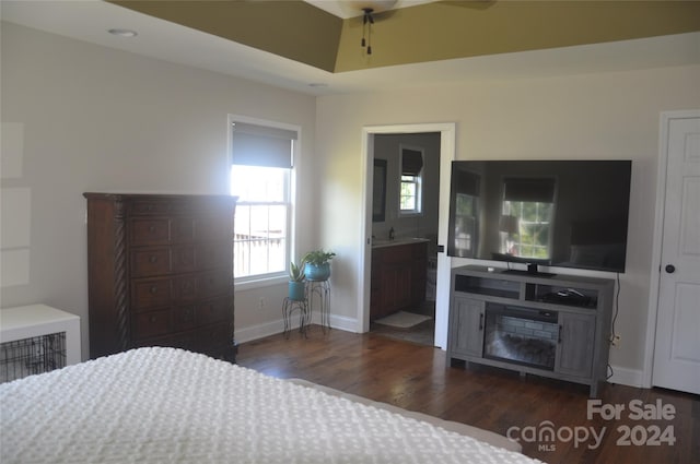 120 Old Belwood Rd, Lawndale, NC 28090 - bedroom with wood finished floors, baseboards, and connected bathroom