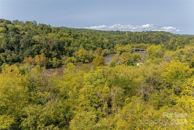 property view of mountains featuring a view of trees
