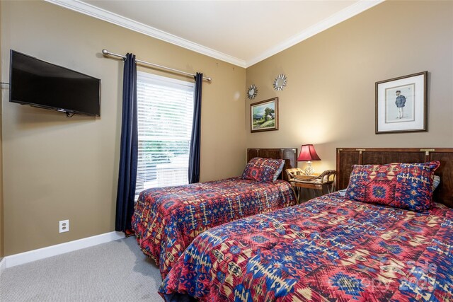 30 Lower Tanglewood Rd E Unit 1, Lake Toxaway, NC 28747 - bedroom featuring ornamental molding, carpet, and baseboards