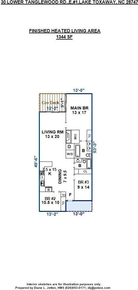 30 Lower Tanglewood Rd E Unit 1, Lake Toxaway, NC 28747 - floor plan / room layout