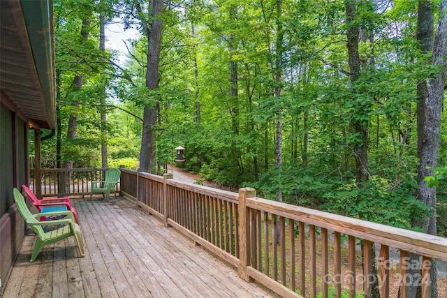 78 Smiling Fox Trl, Brevard, NC 28712 - deck featuring a view of trees