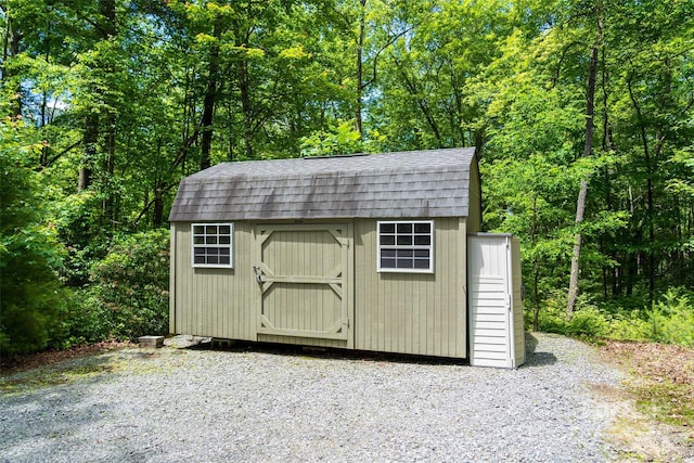 78 Smiling Fox Trl, Brevard, NC 28712 - view of shed featuring a wooded view