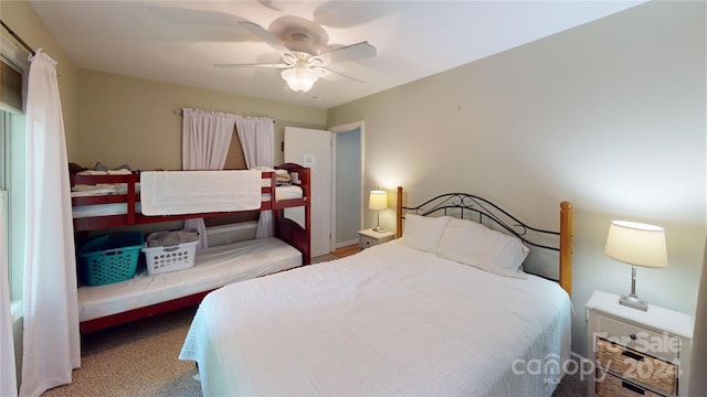 78 Smiling Fox Trl, Brevard, NC 28712 - bedroom featuring a ceiling fan and carpet flooring
