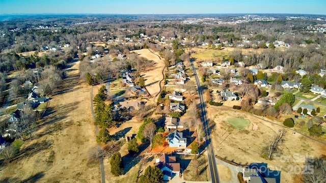 aerial view with a residential view