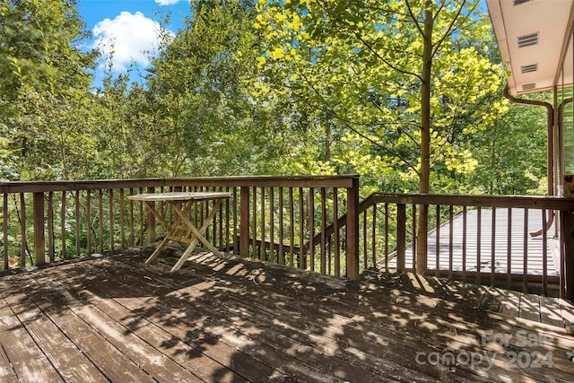 view of wooden deck