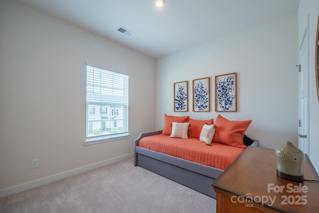 view of carpeted bedroom