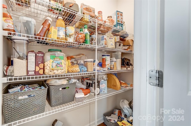 view of pantry