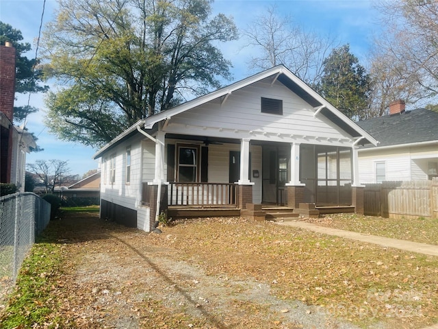 bungalow-style home featuring a porch