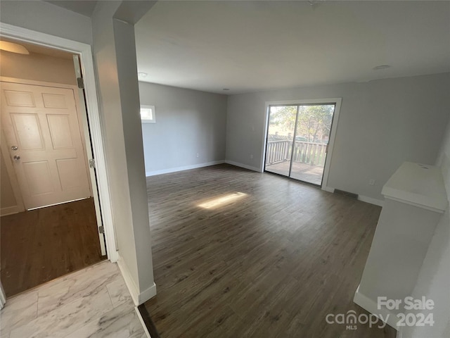 empty room featuring light hardwood / wood-style floors