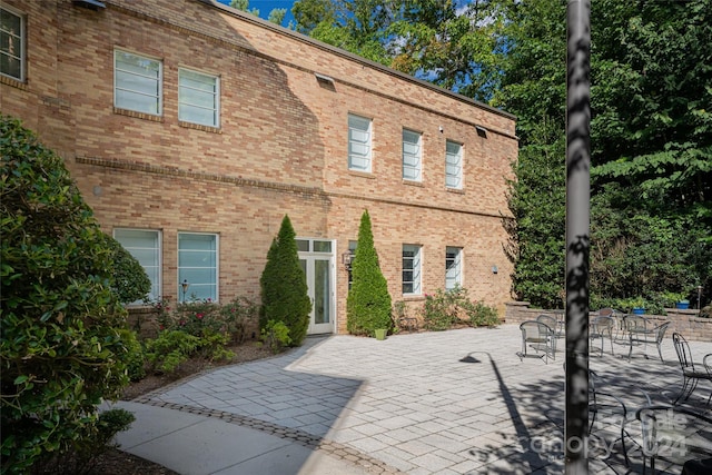 view of front of property with a patio