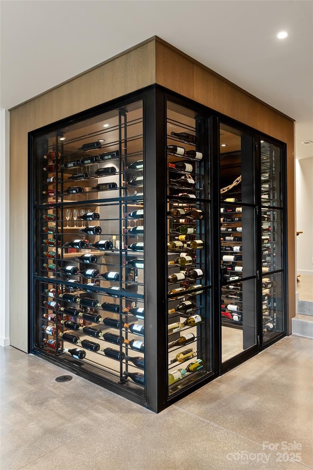 wine area featuring electric panel