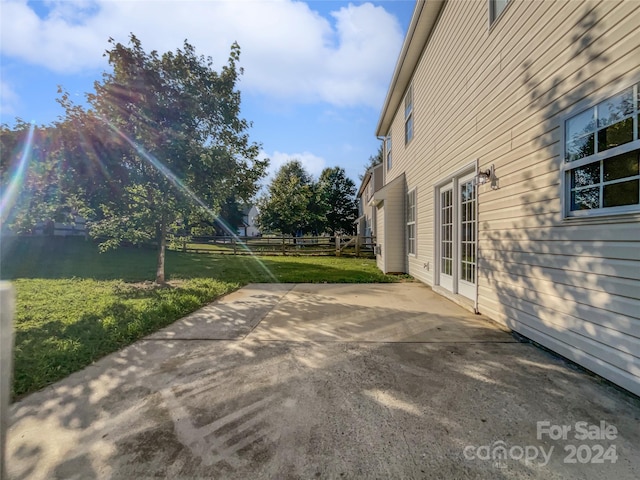 exterior space with fence