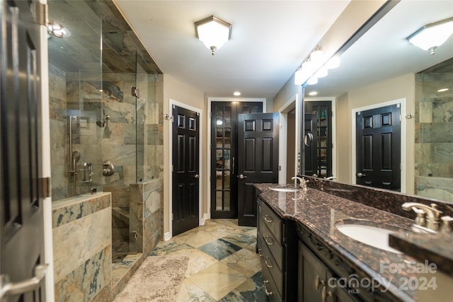 10235 Mount Holly Rd, Charlotte, NC 28214 - bathroom featuring vanity and a shower with shower door