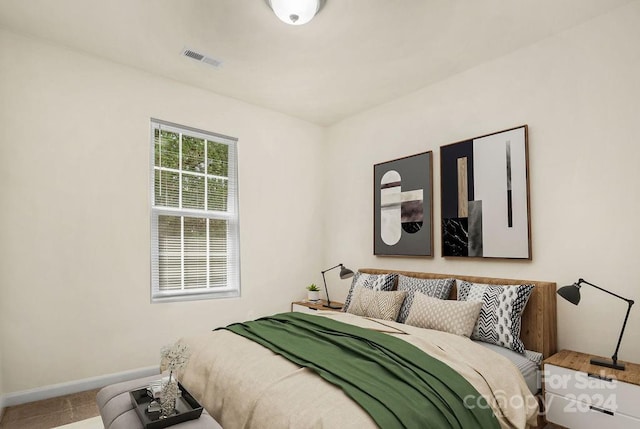 view of tiled bedroom