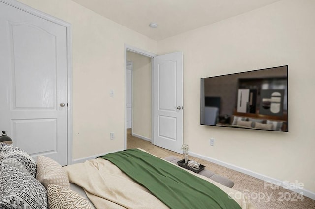 view of carpeted bedroom