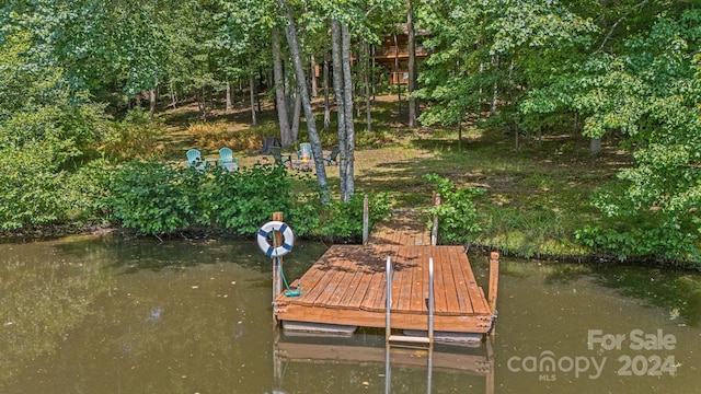 view of dock