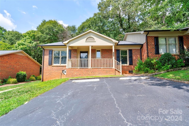 view of front of home with a porch