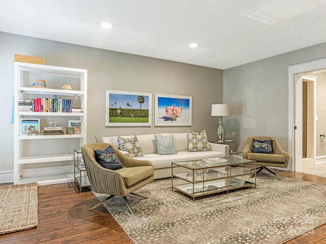 living room featuring hardwood / wood-style floors