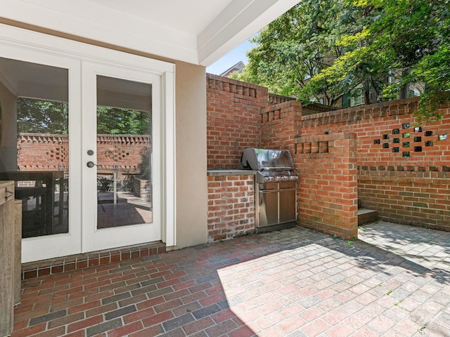 1218 Wareham Ct, Charlotte, NC 28207 - view of patio / terrace featuring french doors
