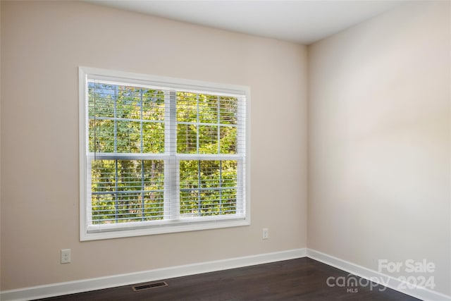 unfurnished room featuring wood-type flooring