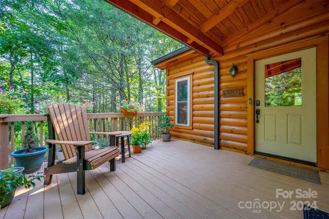 view of wooden deck