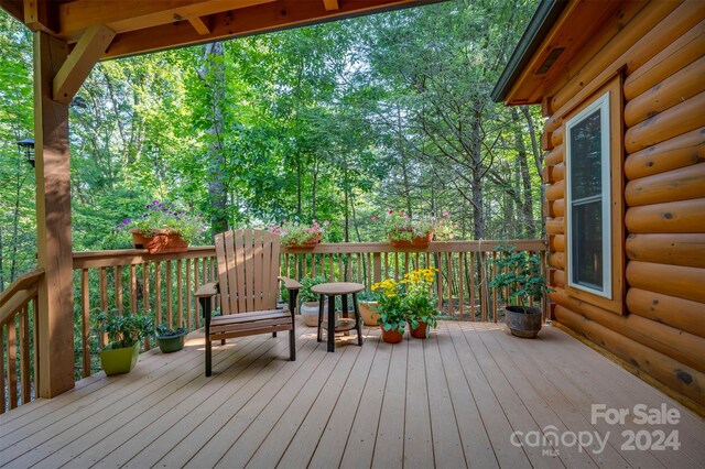 view of wooden deck