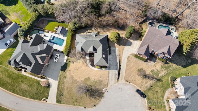 aerial view featuring a residential view