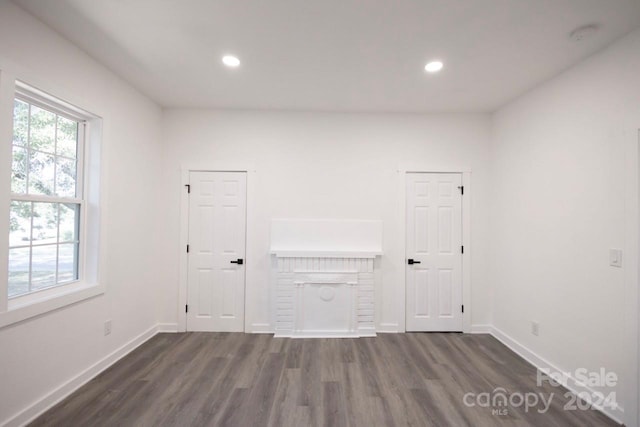 interior space featuring dark hardwood / wood-style floors