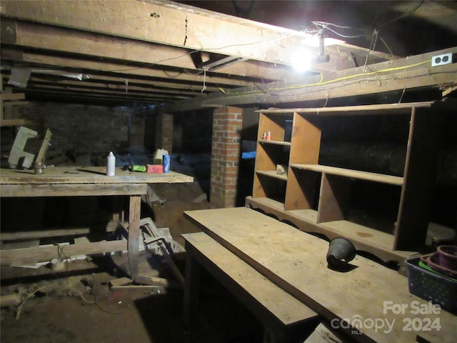 view of basement