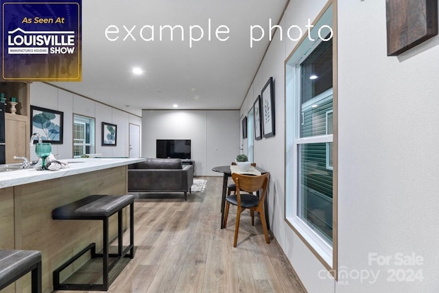 interior space featuring light hardwood / wood-style flooring