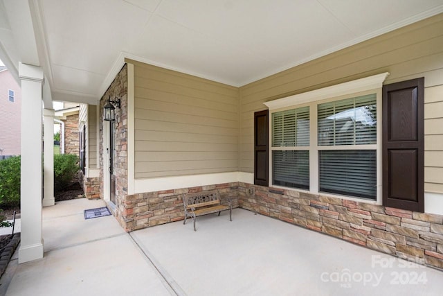 view of patio / terrace with a porch