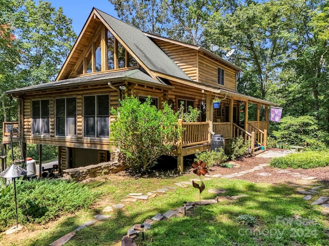 exterior space with a porch