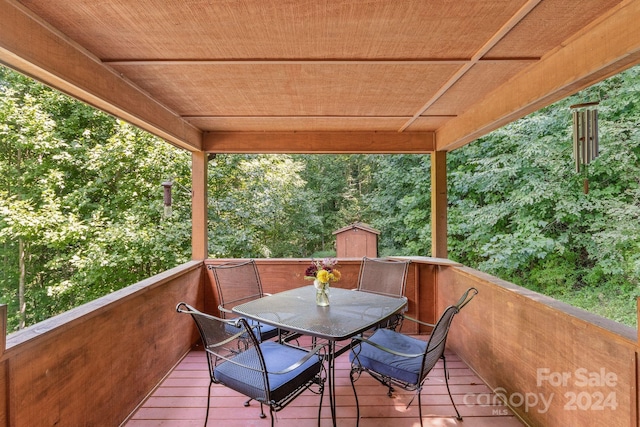 view of wooden terrace