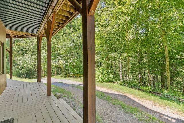 view of wooden deck