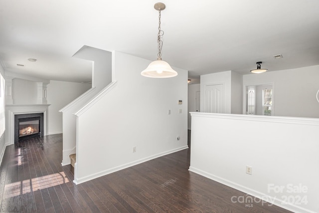 interior space featuring dark wood-type flooring