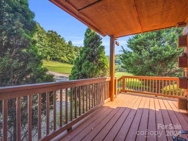 view of wooden terrace