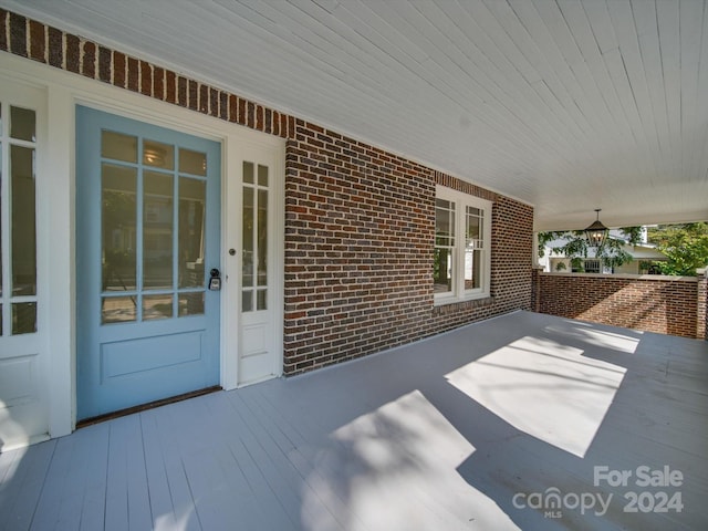 exterior space with french doors