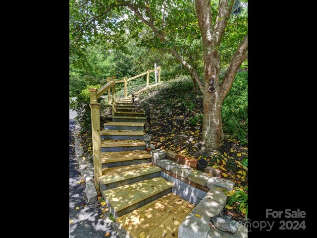 view of stairway