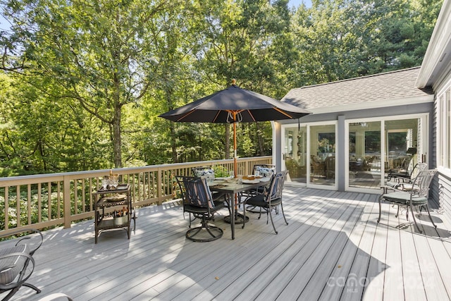 view of wooden deck