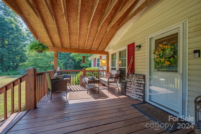 view of wooden terrace