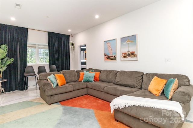 view of carpeted living room