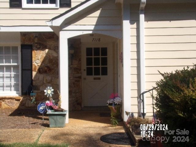 view of doorway to property