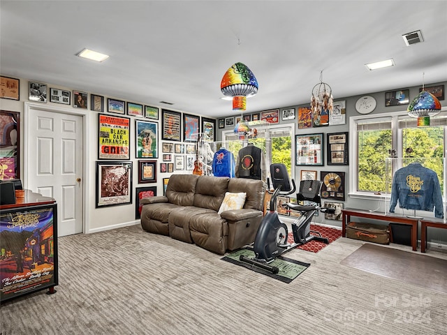 view of carpeted living room