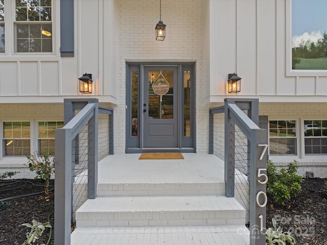 view of doorway to property