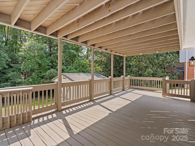 view of wooden terrace