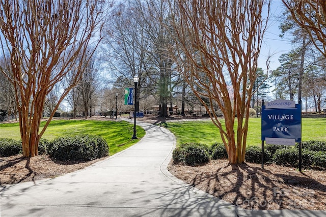 view of community with a yard